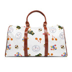 Festive Mexican Fiesta themed Pattern Duffle bag, maracas, skulls, passport stamps Bags La Vie Bien Festive Mexican Fiesta themed Pattern Duffle bag, maracas, skulls, passport stamps