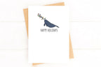 Festive Narwhal Holiday Card Set, Watercolor Narwhal Card, Unique Holiday Card by Five Dot Post