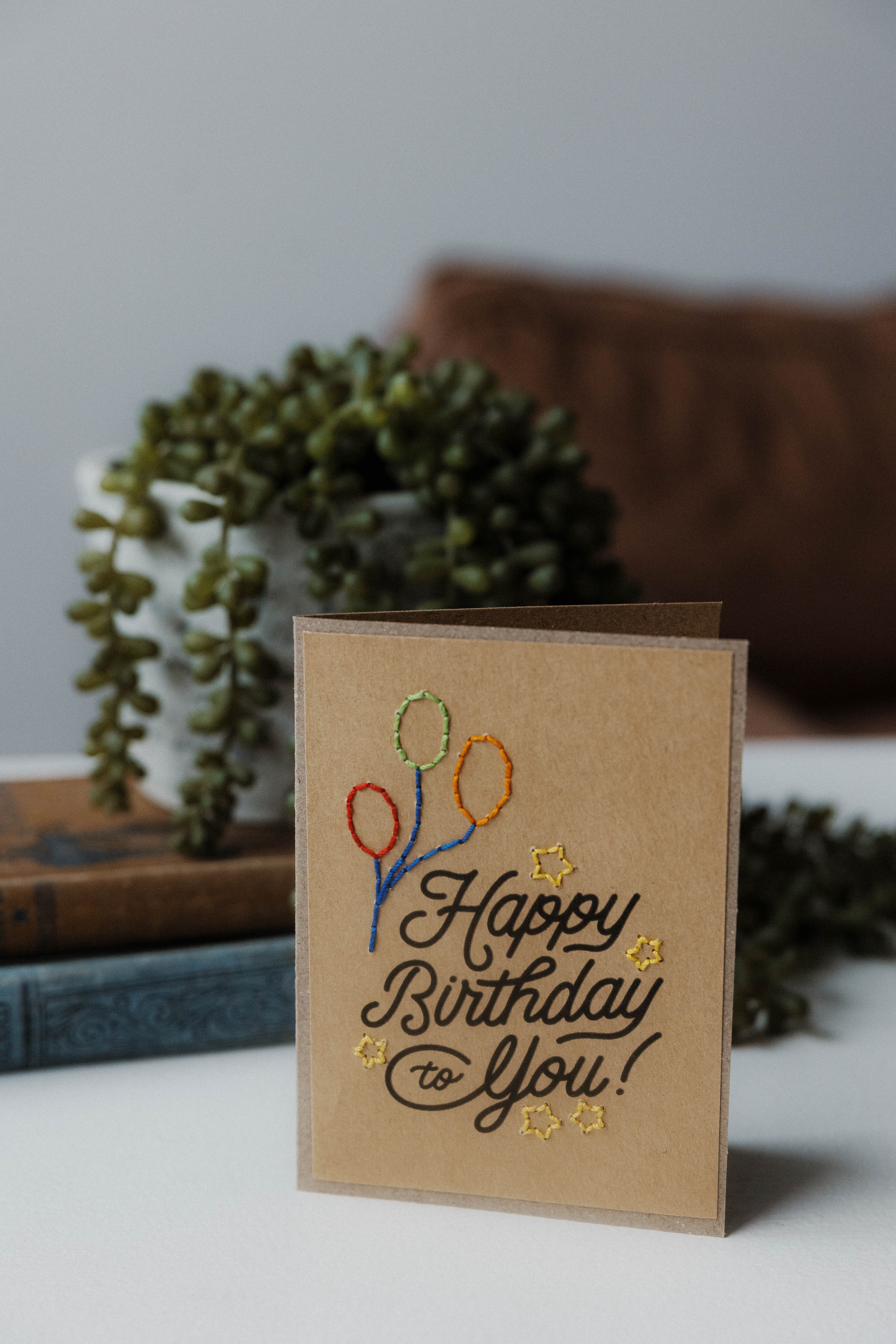 Happy Birthday (Balloons & Stars) Greeting Cards