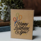 Happy Birthday (Balloons & Stars) Greeting Cards