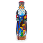 Nativity Scene Hand Carved Ukrainian Solid Wood Santa Figurine 11 Inches