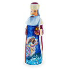Angels in The Night Hand Carved Wooden Santa 7.25 Inches