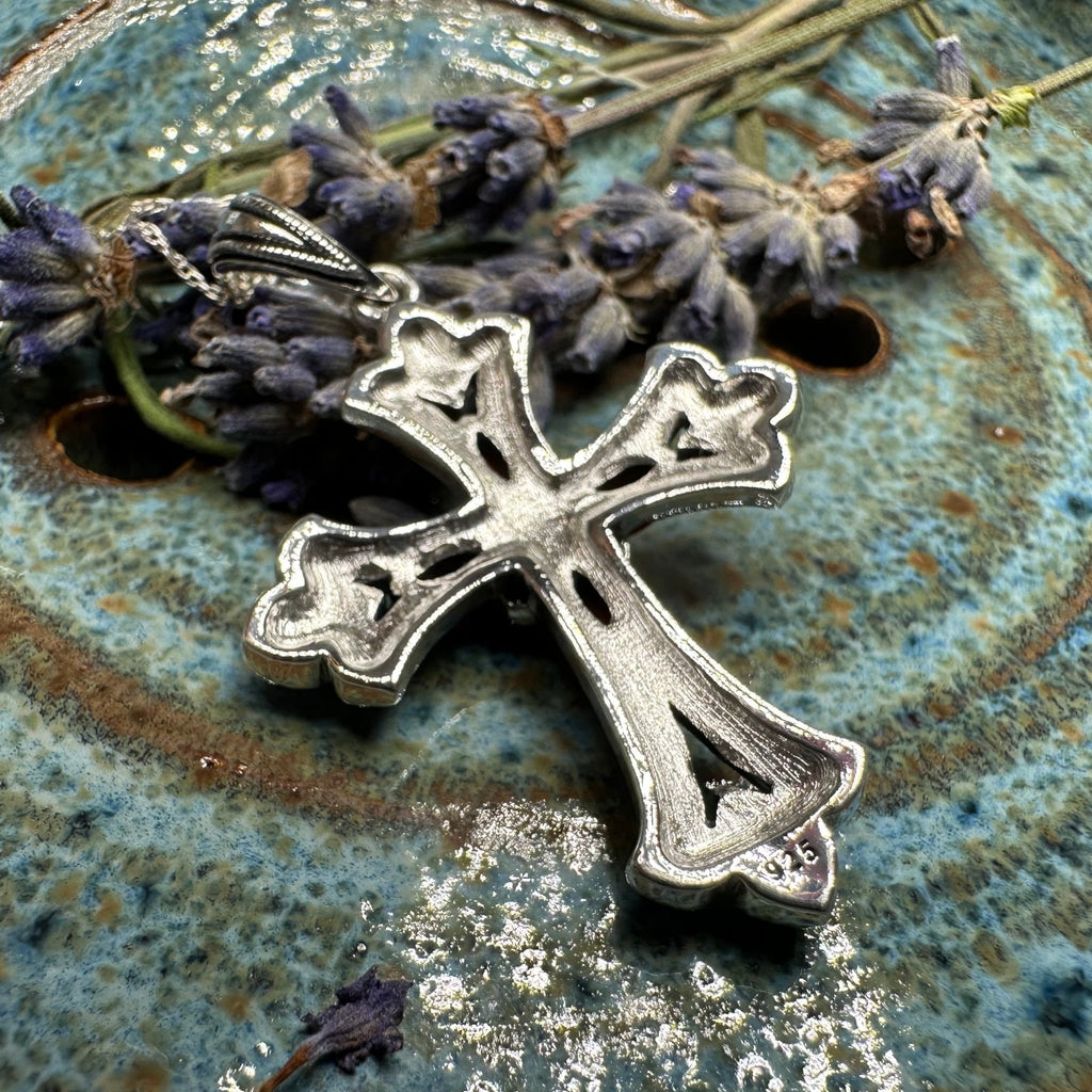 Fidelity Large Celtic Cross Necklace in Sterling Silver Pendant La Vie Bien Fidelity Large Celtic Cross Necklace in Sterling Silver