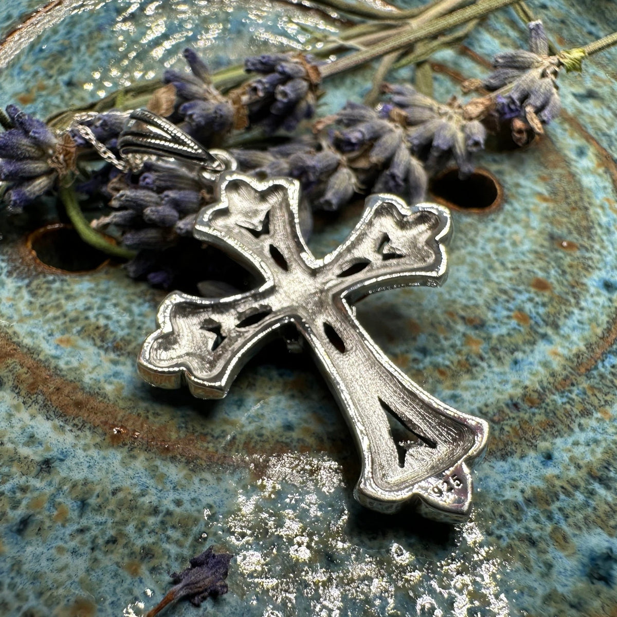 Fidelity Large Celtic Cross Necklace in Sterling Silver Pendant La Vie Bien Fidelity Large Celtic Cross Necklace in Sterling Silver