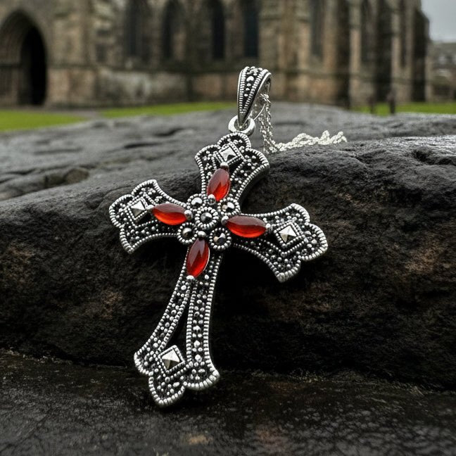 Fidelity Large Celtic Cross Necklace in Sterling Silver Pendant La Vie Bien Fidelity Large Celtic Cross Necklace in Sterling Silver