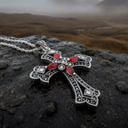 Fidelity Large Celtic Cross Necklace in Sterling Silver Pendant La Vie Bien Fidelity Large Celtic Cross Necklace in Sterling Silver