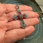 Fidelity Large Celtic Cross Necklace in Sterling Silver Pendant La Vie Bien Fidelity Large Celtic Cross Necklace in Sterling Silver
