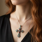 Fidelity Large Celtic Cross Necklace in Sterling Silver Pendant La Vie Bien Fidelity Large Celtic Cross Necklace in Sterling Silver