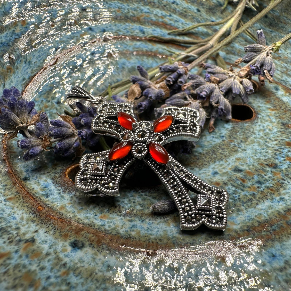 Fidelity Large Celtic Cross Necklace in Sterling Silver Pendant La Vie Bien Fidelity Large Celtic Cross Necklace in Sterling Silver