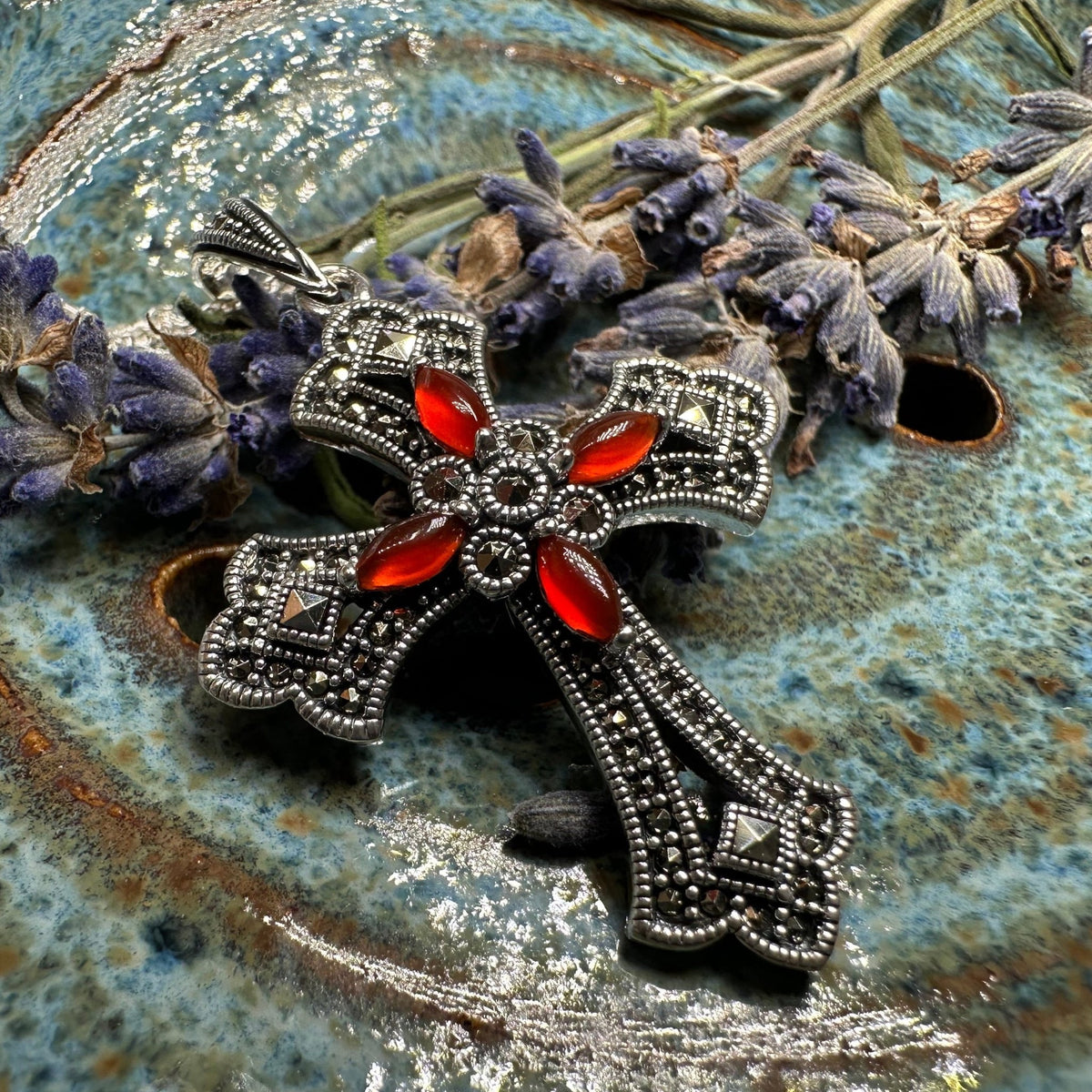 Fidelity Large Celtic Cross Necklace in Sterling Silver Pendant La Vie Bien Fidelity Large Celtic Cross Necklace in Sterling Silver