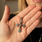 Fidelity Large Celtic Cross Necklace in Sterling Silver Pendant La Vie Bien Fidelity Large Celtic Cross Necklace in Sterling Silver