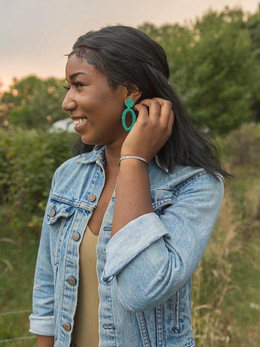 Fiesta Beaded Loop Earrings