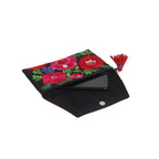 Fiesta Hmong Embroidered Leather Tassel Envelope Clutch Bag - Thailand Bags La Vie Bien Fiesta Hmong Embroidered Leather Tassel Envelope Clutch Bag - Thailand