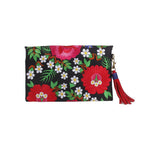 Fiesta Hmong Embroidered Leather Tassel Envelope Clutch Bag - Thailand Bags La Vie Bien Fiesta Hmong Embroidered Leather Tassel Envelope Clutch Bag - Thailand