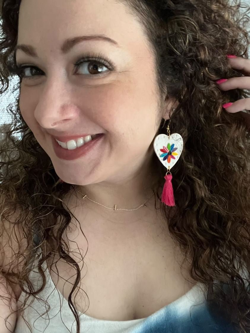 Fiesta Otomi Tassel Earrings La Vie Bien Fiesta Otomi Tassel