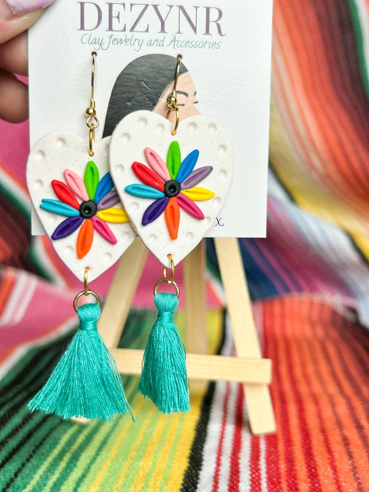 Fiesta Otomi Tassel Earrings La Vie Bien Fiesta Otomi Tassel