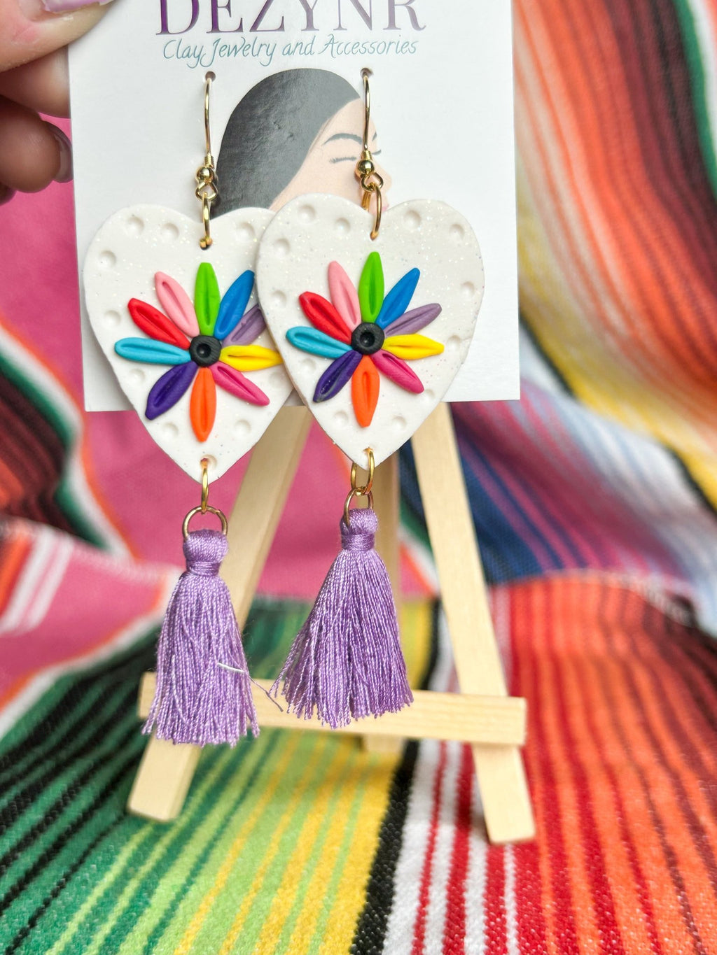 Fiesta Otomi Tassel Earrings La Vie Bien Fiesta Otomi Tassel
