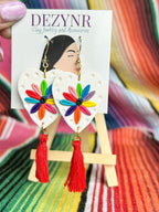 Fiesta Otomi Tassel Earrings La Vie Bien Fiesta Otomi Tassel