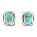 Fiji Isles Blue Turquoise Sterling Silver Clip Earrings Earrings La Vie Bien Fiji Isles Blue Turquoise Sterling Silver Clip Earrings