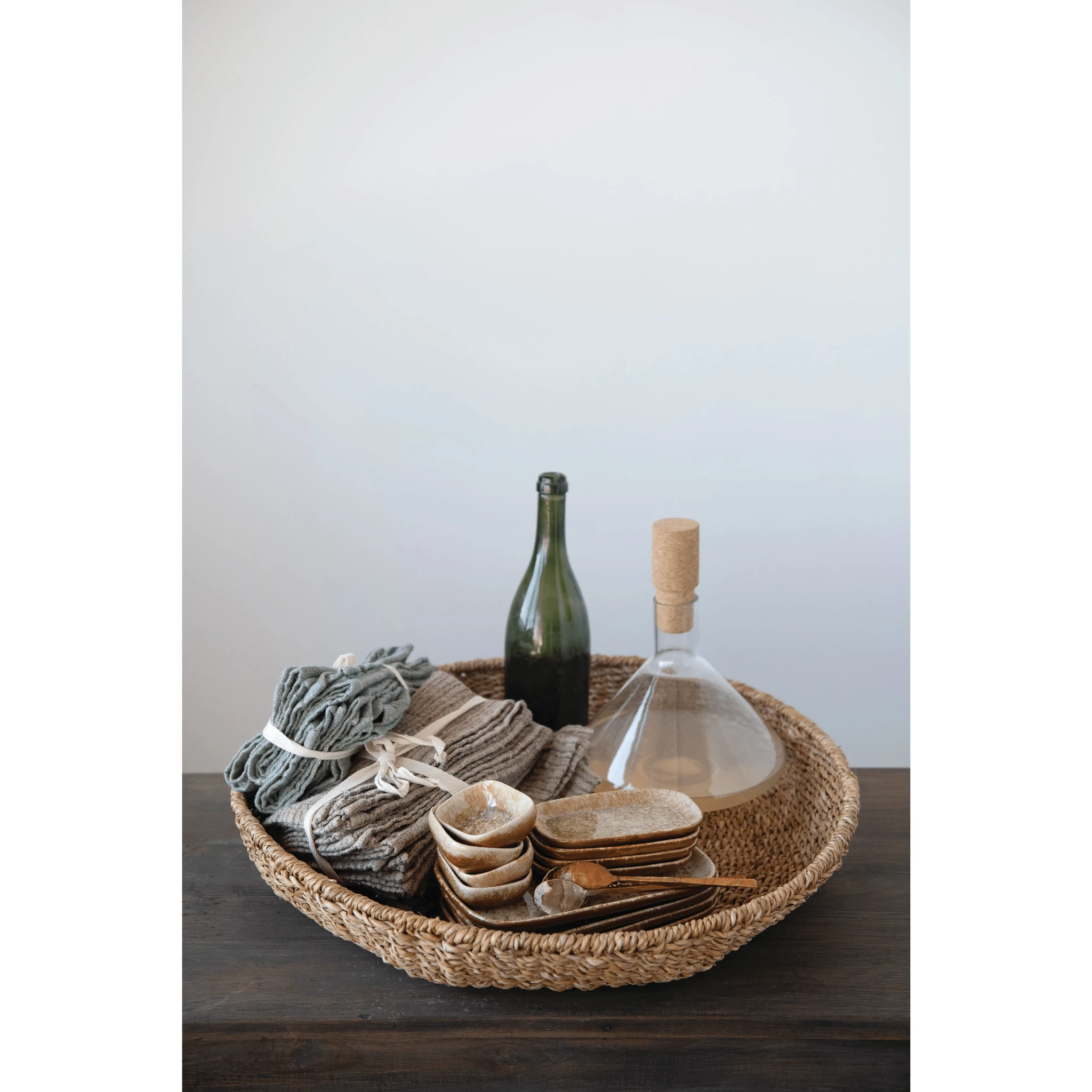 Hand-Woven Seagrass Display Tray by White Cliff Studio