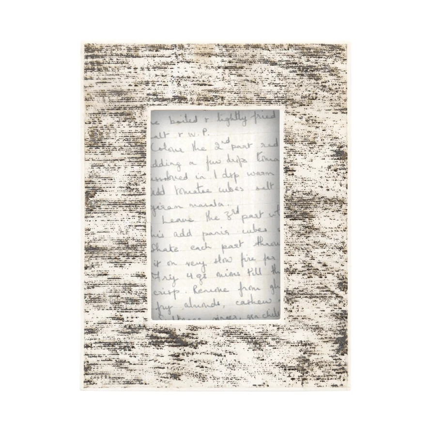 Bone Picture Frame in Natural and Black by White Cliff Studio