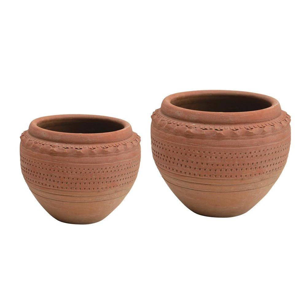 Textured Terracotta Pot by White Cliff Studio