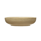 Stoneware Bowl with Reactive Glaze, Speckled Cream Color by White Cliff Studio