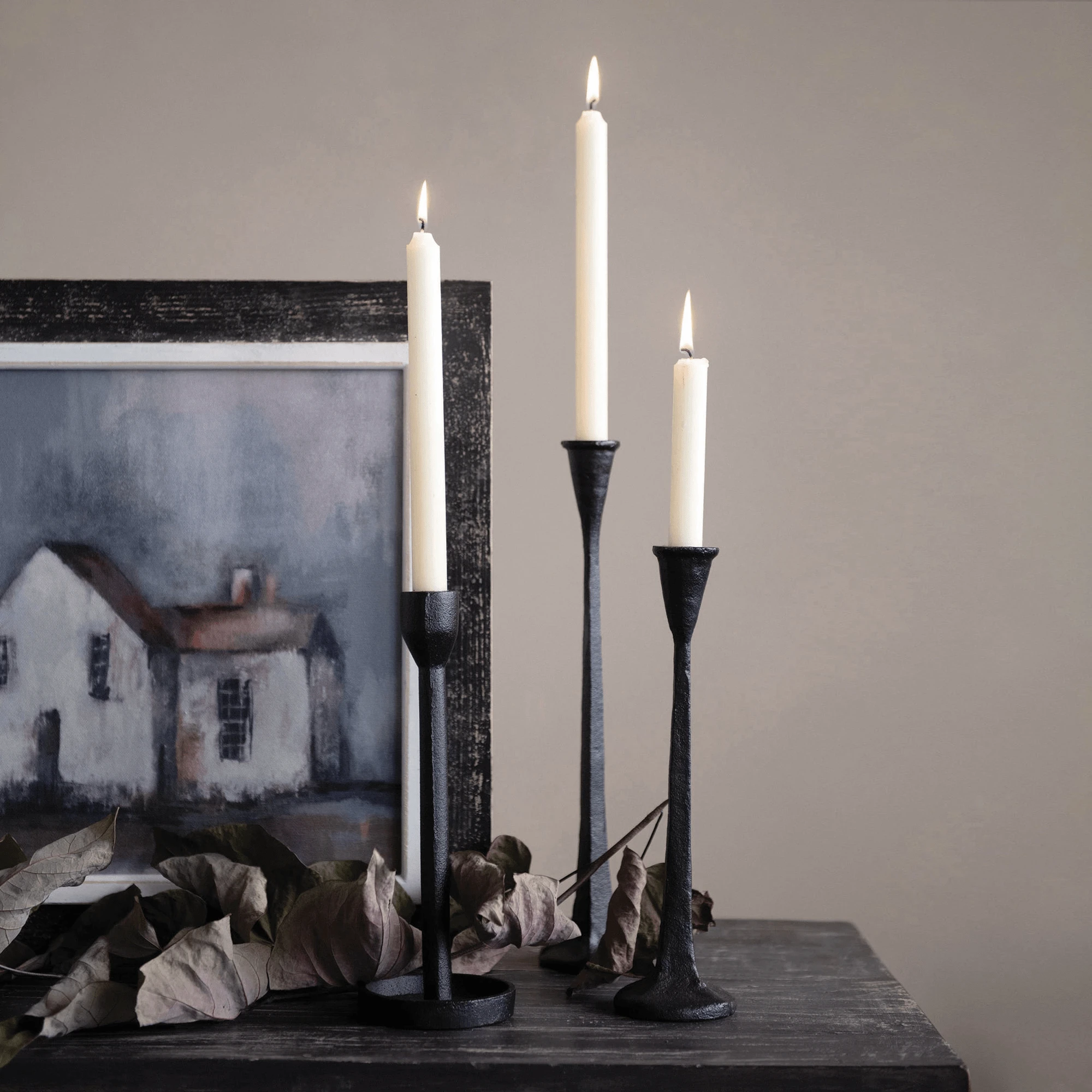 Cast Iron Taper Candle Holder by White Cliff Studio