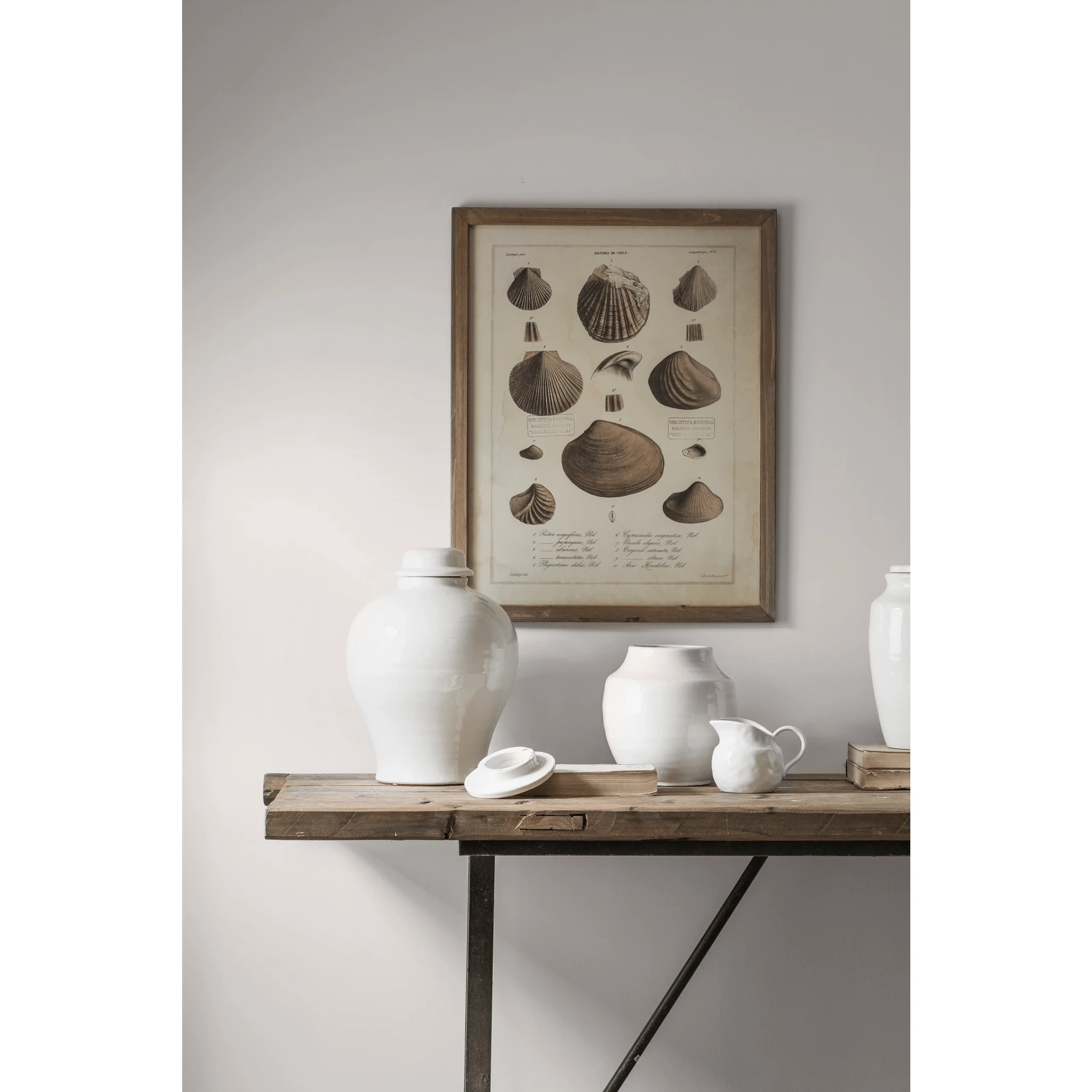 Terracotta Cachepot Jar in White Glaze, Tall by White Cliff Studio