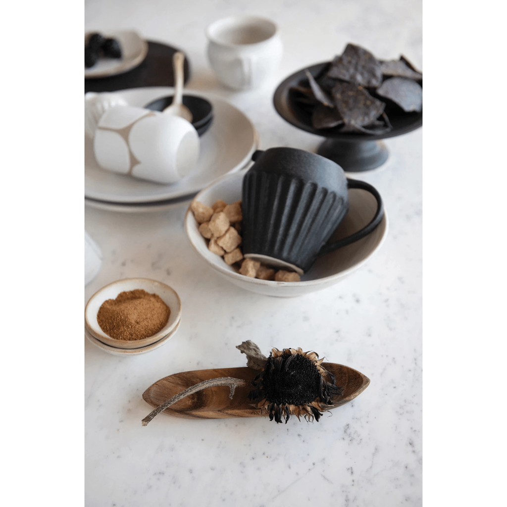 White Matte Stoneware Glazed Bowl by White Cliff Studio