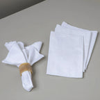 Riley Cloth Napkins, Set of 4, White by White Cliff Studio