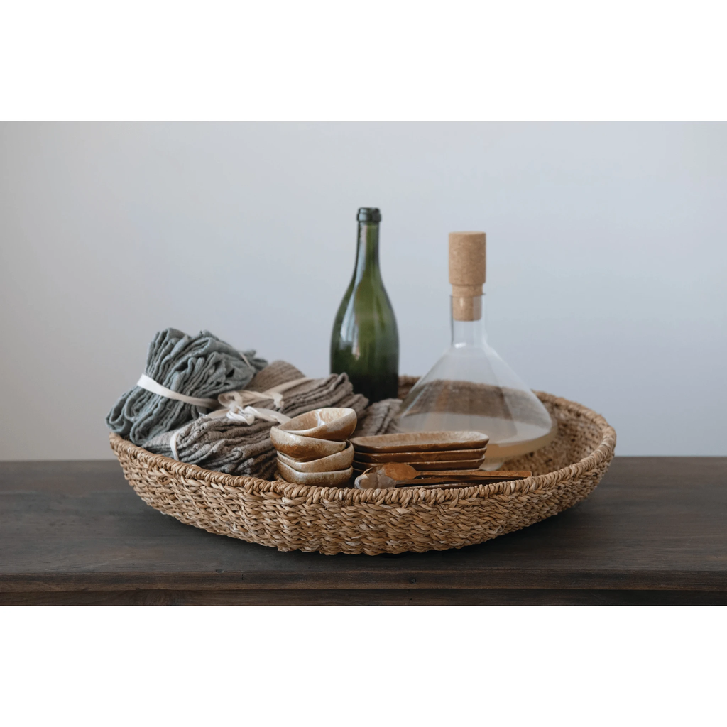 Hand-Woven Seagrass Display Tray by White Cliff Studio