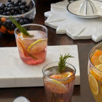 Ruffle Rocks Clear Drinking Glass by White Cliff Studio