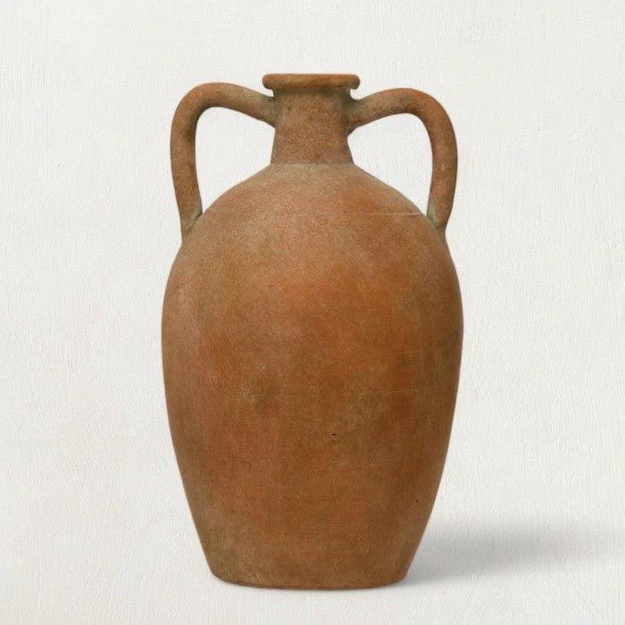 Willow Terracotta Urn with Handles by White Cliff Studio