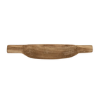 Decorative Paulownia Wood Tray with Handles by White Cliff Studio