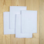 Riley Cloth Napkins, Set of 4, White by White Cliff Studio