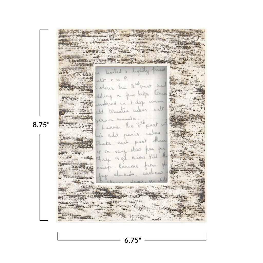 Bone Picture Frame in Natural and Black by White Cliff Studio