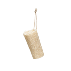 Loofah Brush with Cotton Rope Hanger, Natural by White Cliff Studio