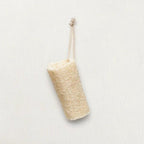 Loofah Brush with Cotton Rope Hanger, Natural by White Cliff Studio