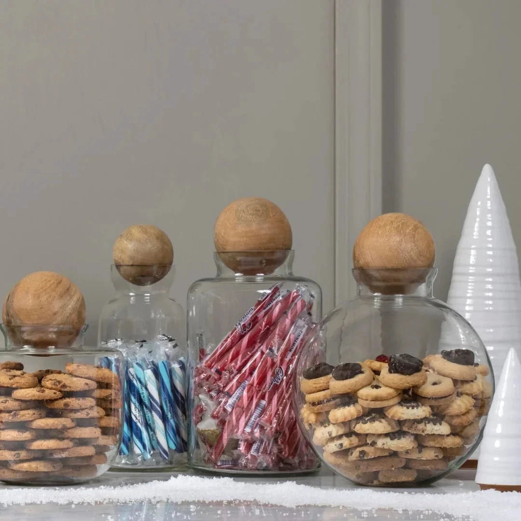 Baylor Spherical Glass Canister by White Cliff Studio