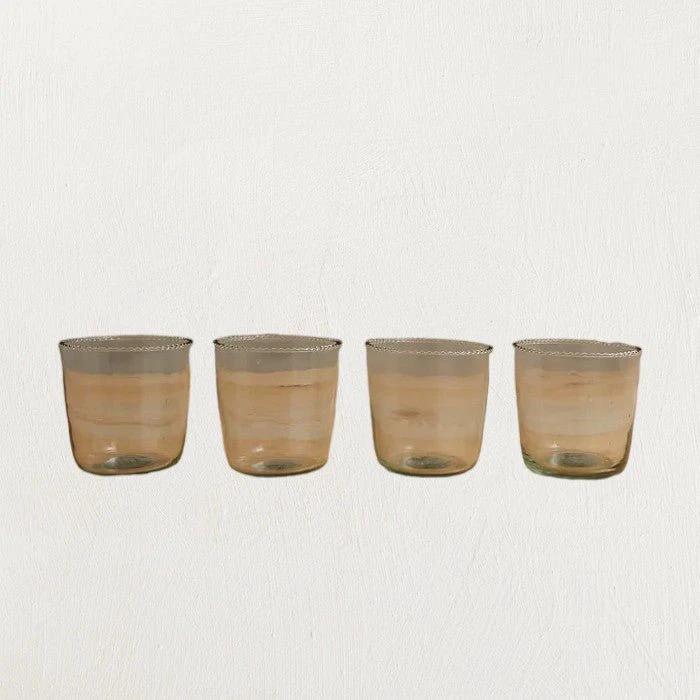 Ruffle Rocks Clear Drinking Glass by White Cliff Studio