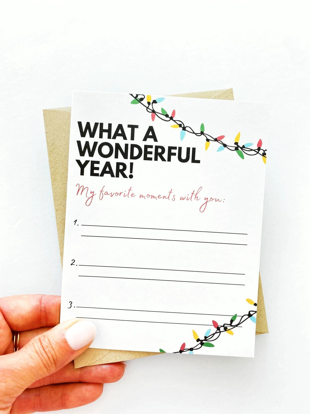 Fill in the Blank Favorite Moments Holiday Card by Five Dot Post