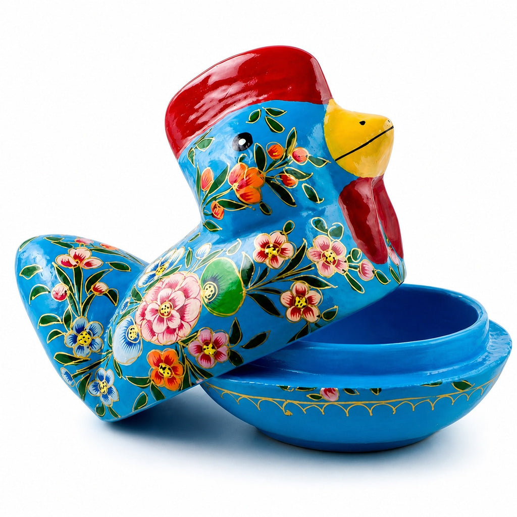 Fillable Wooden Chicken Keepsake Box With Floral Design 5 Inches Tall Easter > Figurines La Vie Bien Fillable Wooden Chicken Keepsake Box With Floral Design 5 Inches Tall