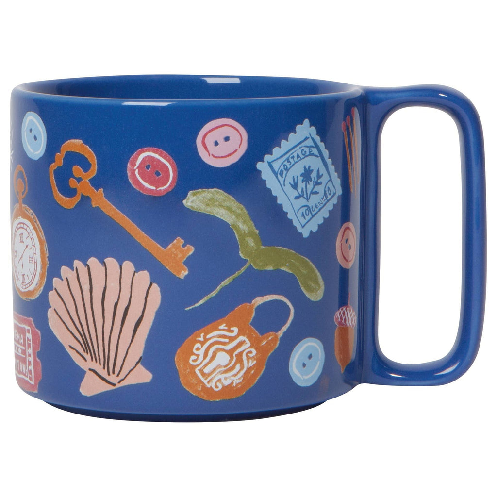 Finders Keepers Ceramic Studio Midi Mug | Cobalt Blue Coffee Tea Cup | 11 oz Mug La Vie Bien Finders Keepers Ceramic Studio Midi Mug | Cobalt Blue Coffee Tea Cup | 11 oz