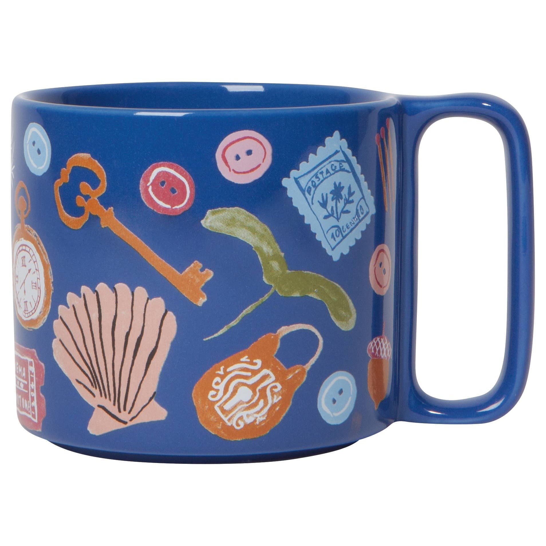 Finders Keepers Ceramic Studio Midi Mug | Cobalt Blue Coffee Tea Cup | 11 oz Mug La Vie Bien Finders Keepers Ceramic Studio Midi Mug | Cobalt Blue Coffee Tea Cup | 11 oz
