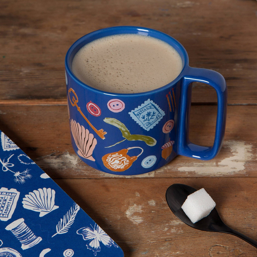 Finders Keepers Ceramic Studio Midi Mug | Cobalt Blue Coffee Tea Cup | 11 oz Mug La Vie Bien Finders Keepers Ceramic Studio Midi Mug | Cobalt Blue Coffee Tea Cup | 11 oz