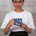 Finders Keepers Ceramic Studio Midi Mug | Cobalt Blue Coffee Tea Cup | 11 oz by The Bullish Store