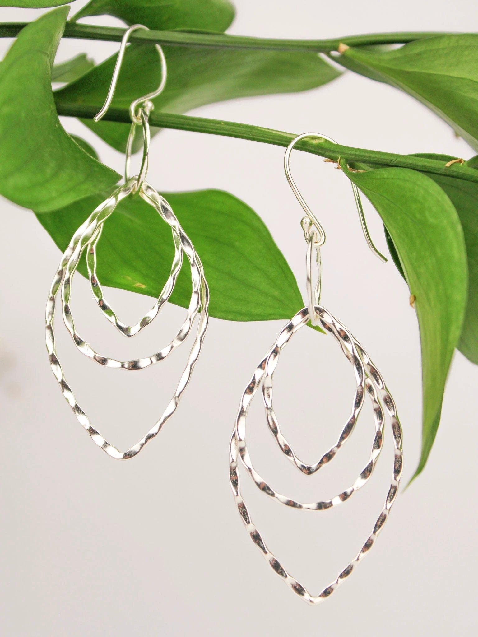 Finn Leaf Drop Earrings by Ash & Rose