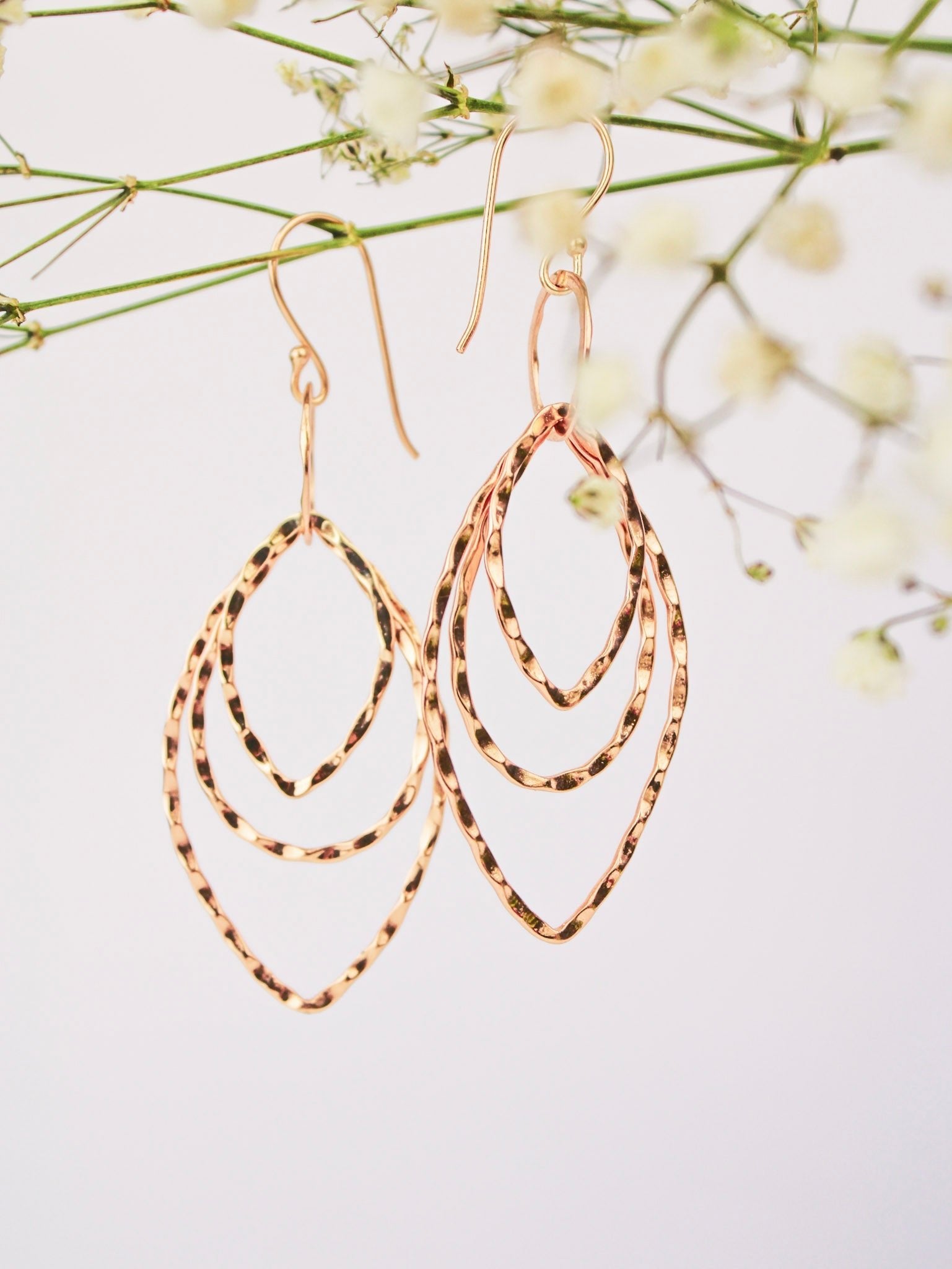 Finn Leaf Drop Earrings by Ash & Rose
