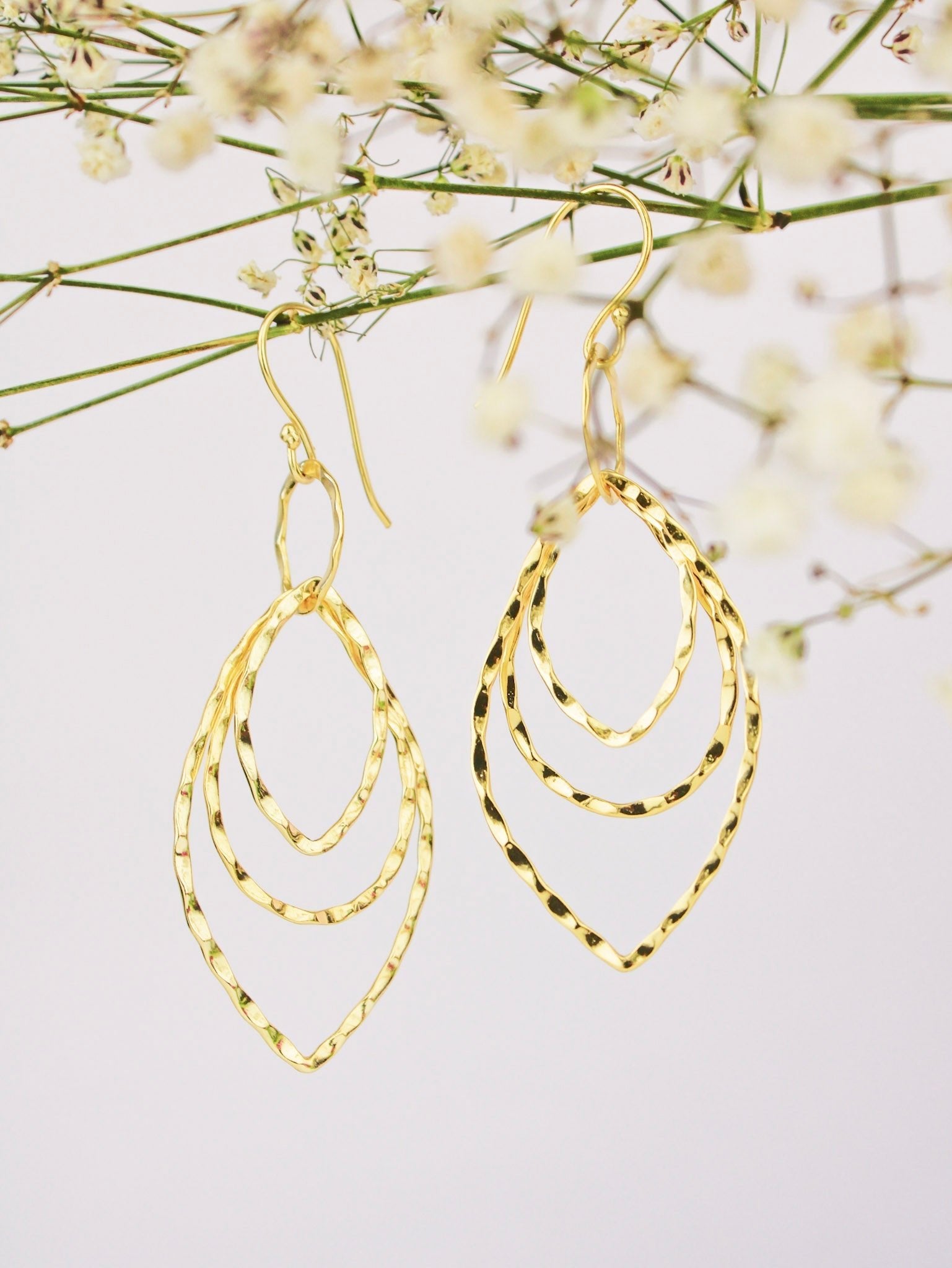 Finn Leaf Drop Earrings by Ash & Rose